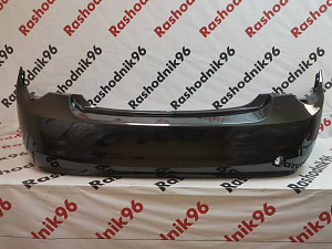 Бампер задний Chevrolet Aveo T300  в цвет кузова Черный Carbon Flash GAR
